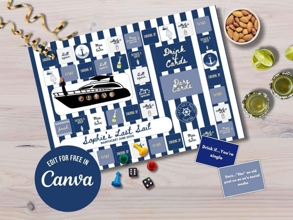 lets get nauti bachelorette party board game