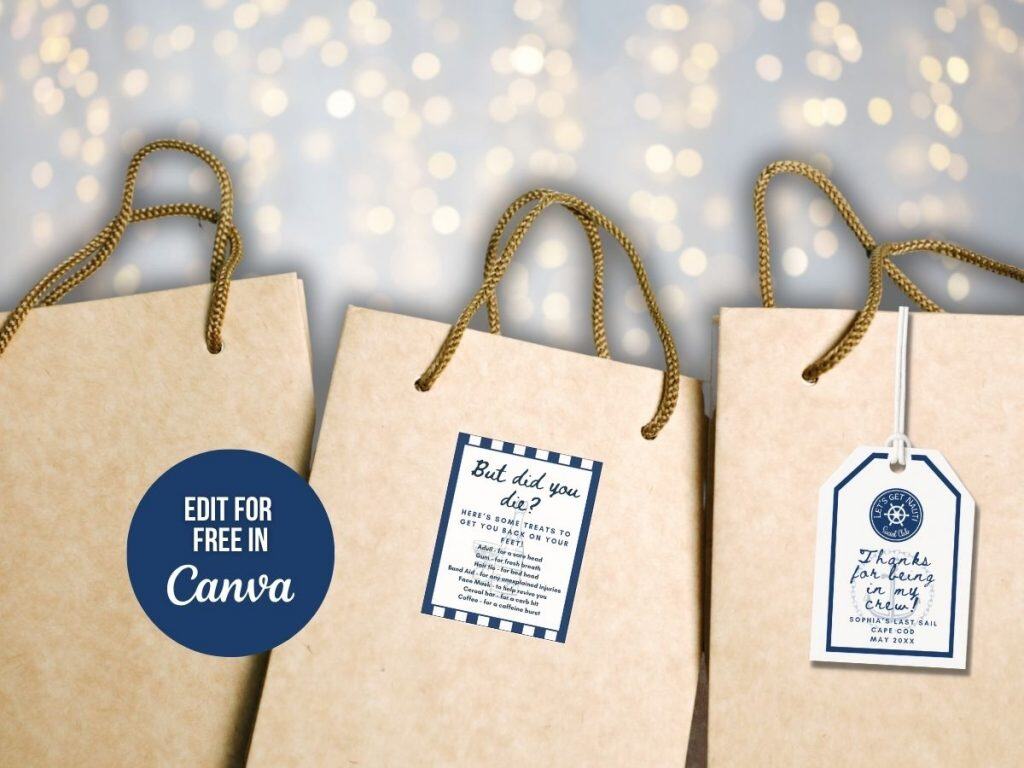 lets get nauti bachelorette party gift tag