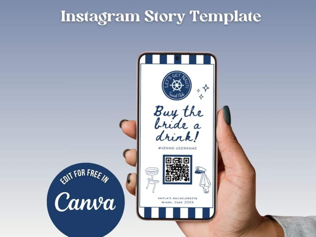 lets get nauti bachelorette party instagram story template
