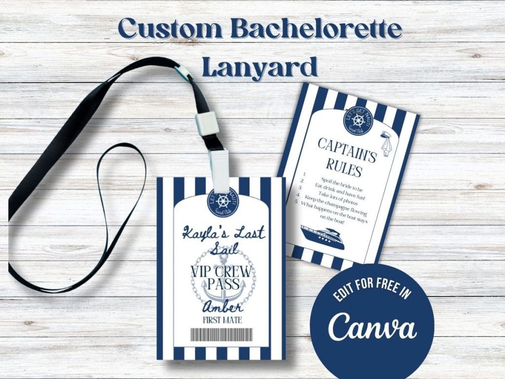 lets get nauti bachelorette party lanyard