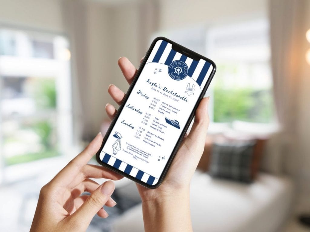 lets get nauti bachelorette party mobile itinerary