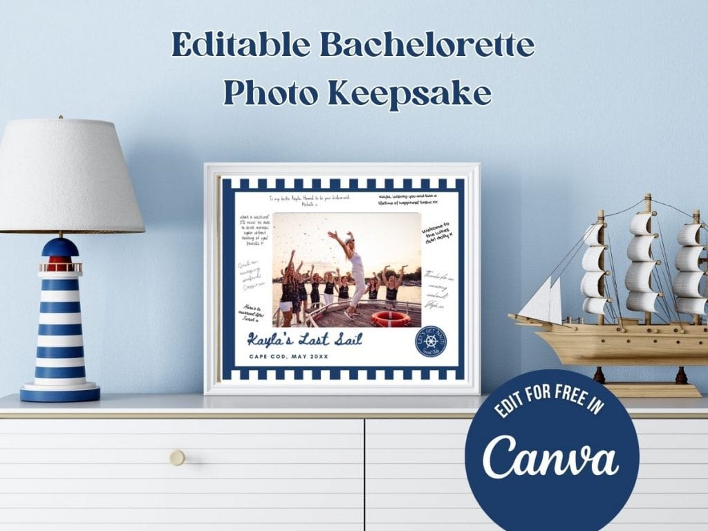 lets get nauti bachelorette party photo mat