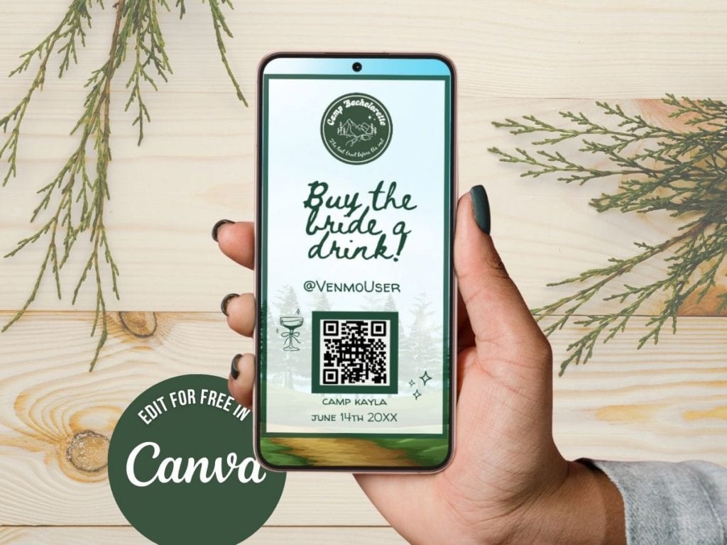 camp bachelorette party instagram template