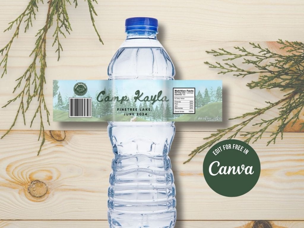 camp bachelorette party water bottle