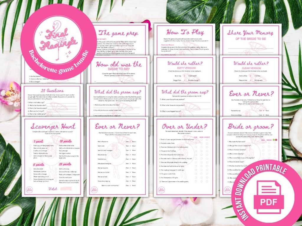 final flamingle bachelorette drinking games