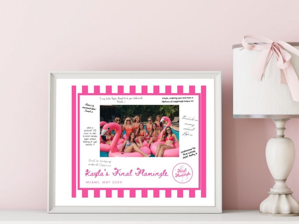 final flamingle bachelorette photo mat