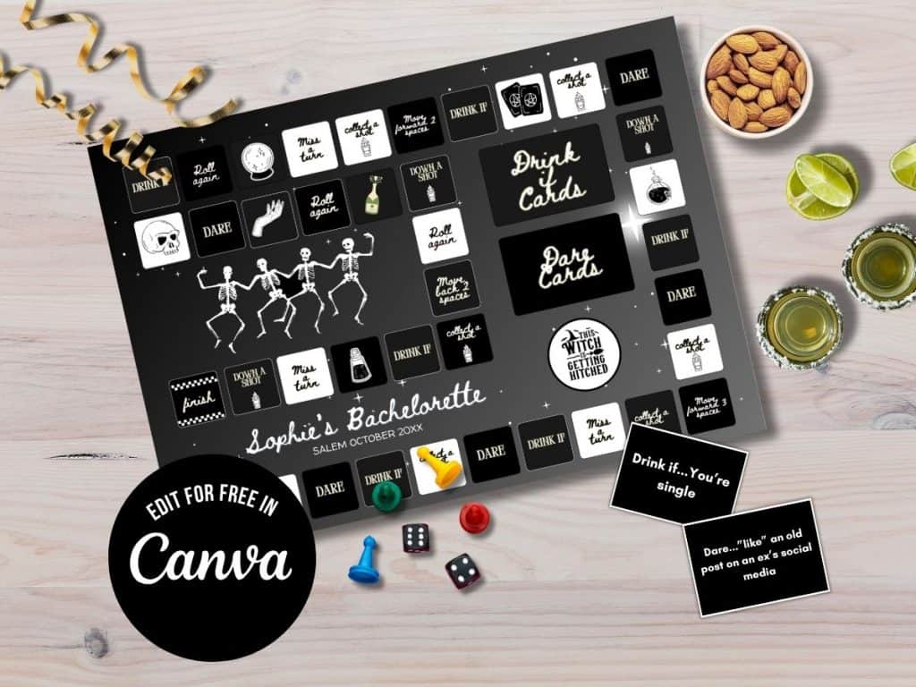 halloween bachelorette party board game