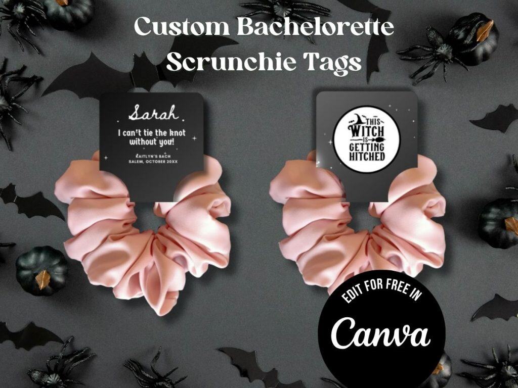 halloween bachelorette party scrunchie tags