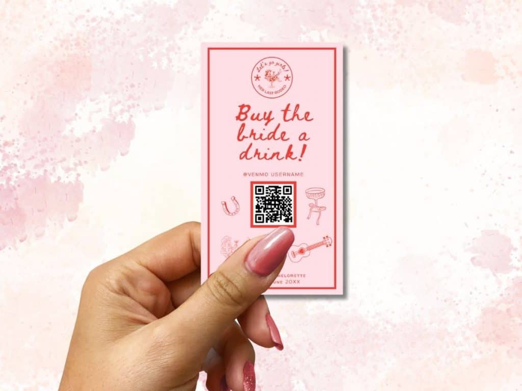 last rodeo bachelorette buy the bride a drink card