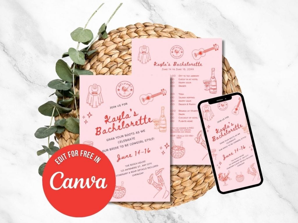 last rodeo bachelorette invitation