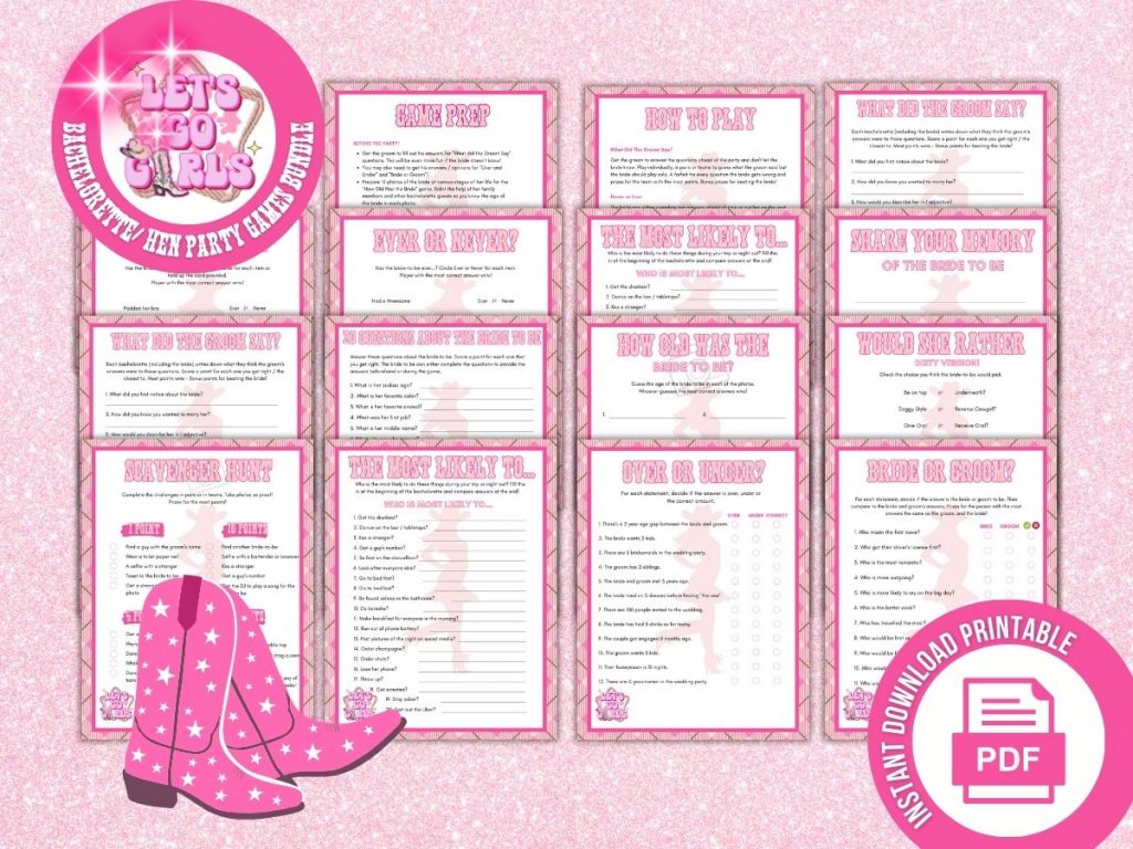 last rodeo bachelorette party printable games