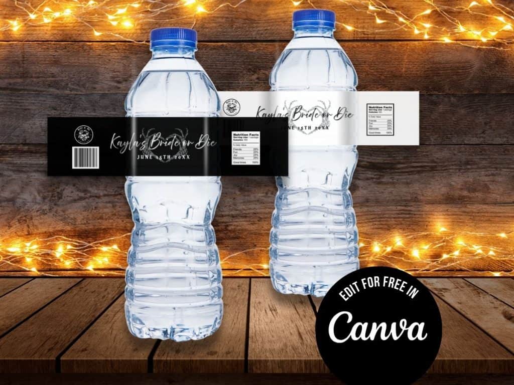 Personalized Water Bottles with Custom Labels forBride or die Bridal Shower