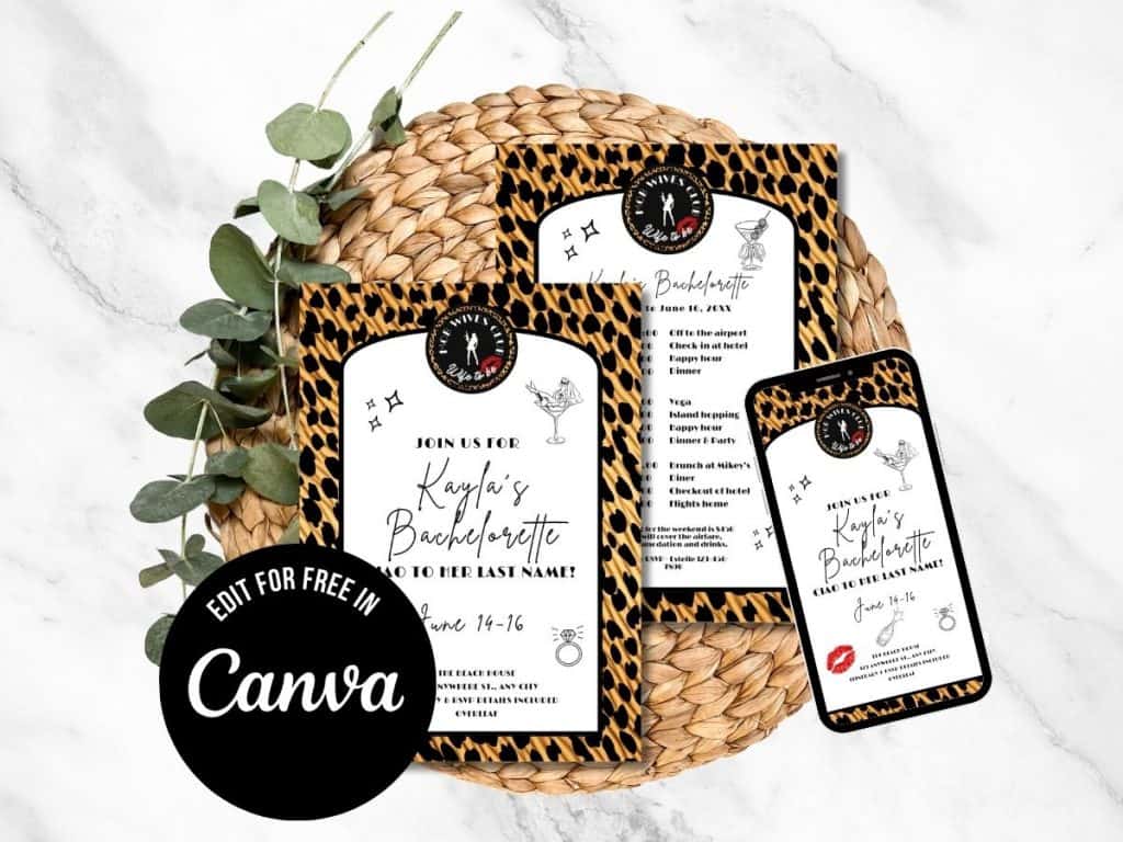 mob wife bachelorette party invitation