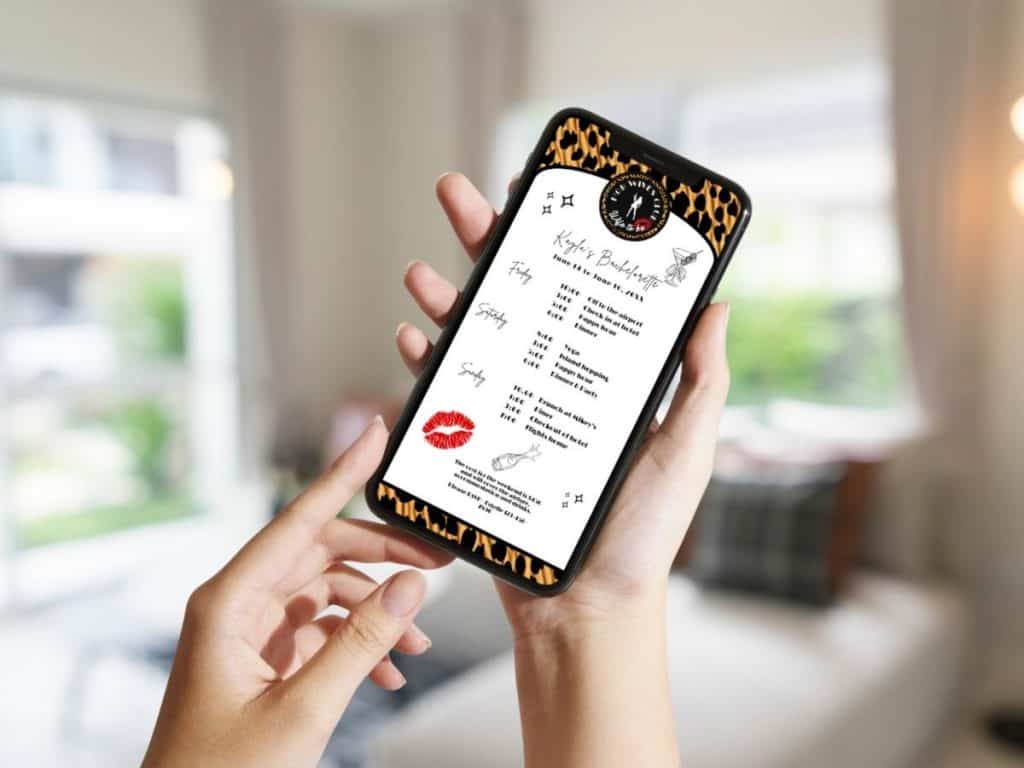 mob wife bachelorette party mobile invitation
