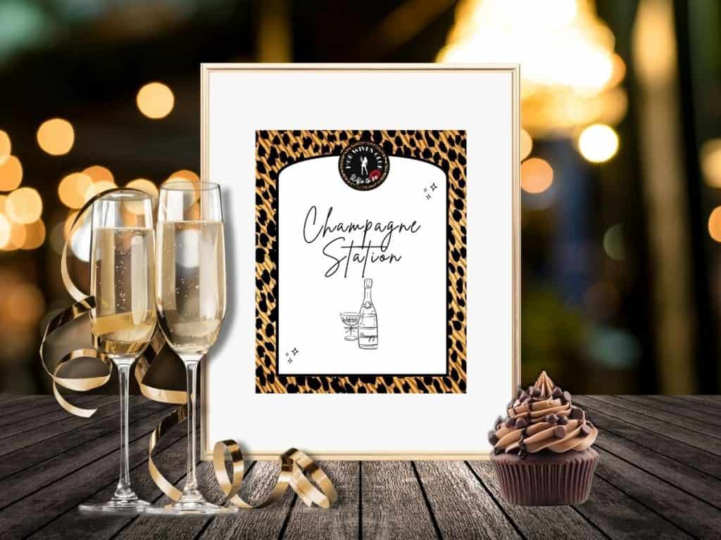 mob wife bachelorette party table sign