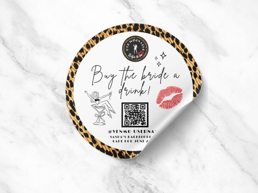 mob wife bachelorette party venmo sticker