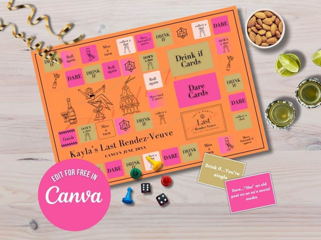 veuve before vows bachelorette board game