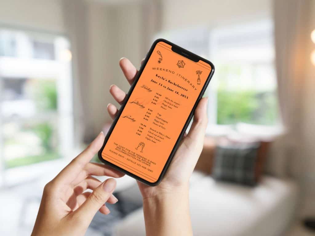 veuve before vows bachelorette mobile itinerary