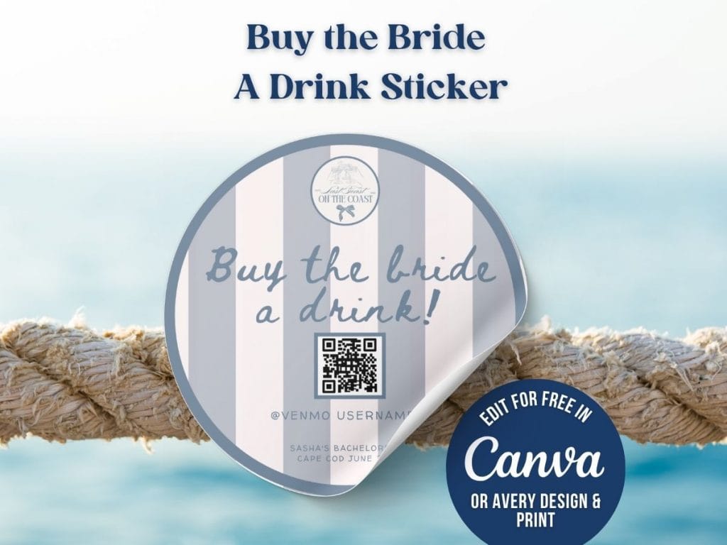 last toast on the coast bachelorette party BTBAD sticker