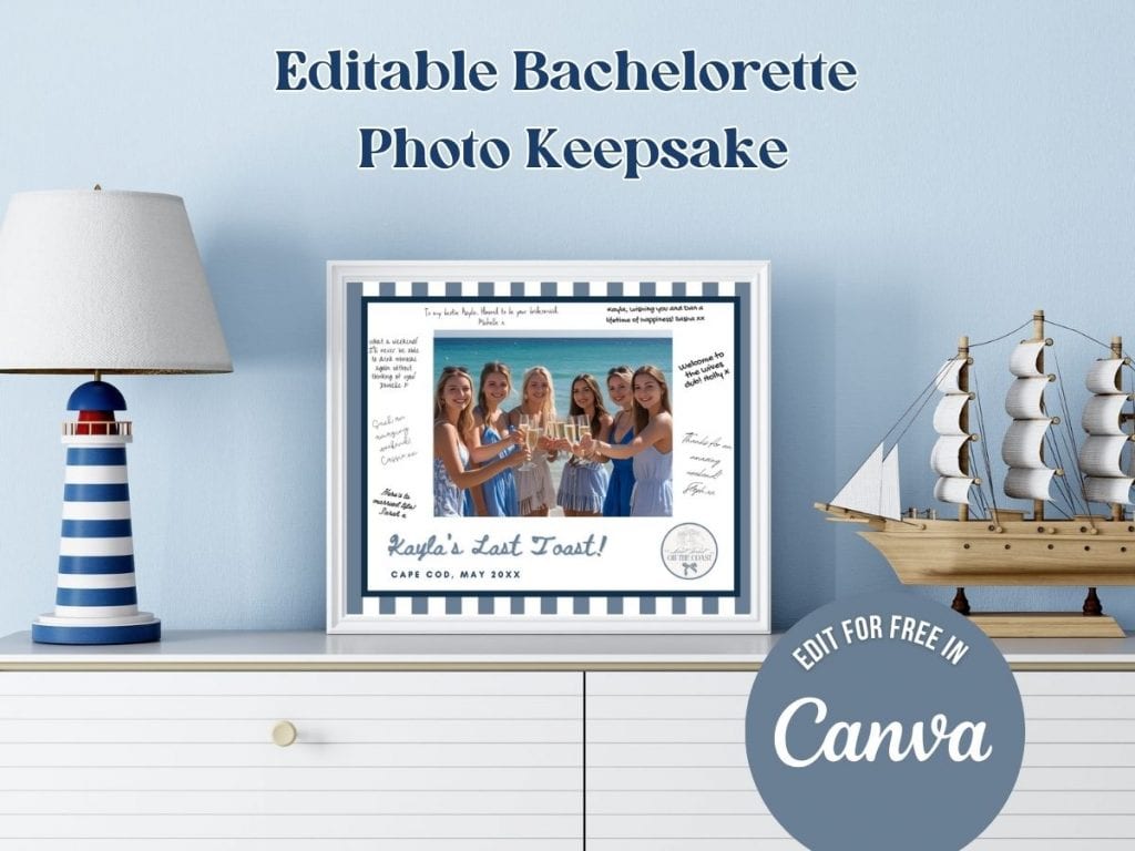 last toast on the coast bachelorette party photo mat