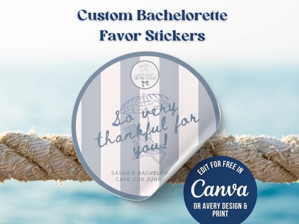 last toast on the coast bachelorette party sticker