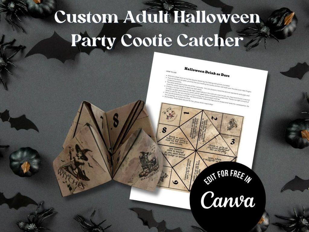 adult halloween party cootie catcher