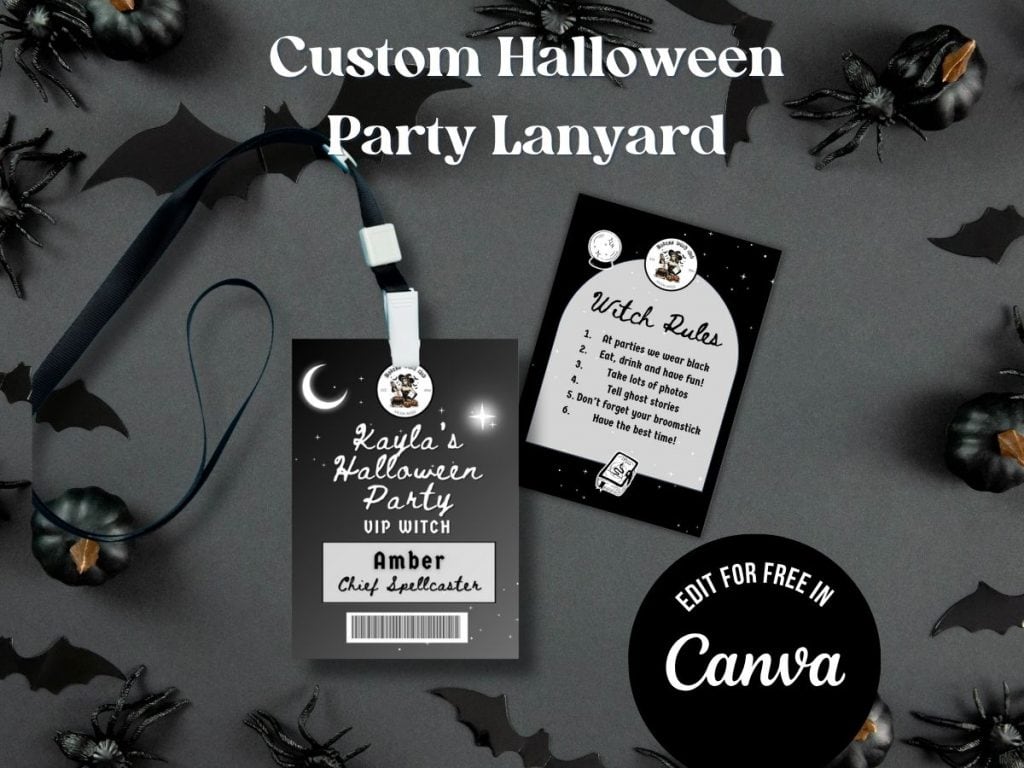 adult halloween party lanyard