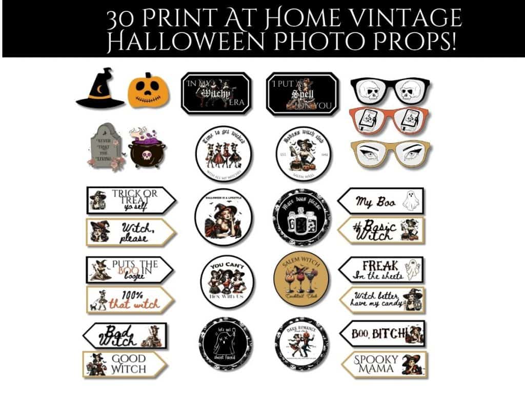 adult halloween party photo props