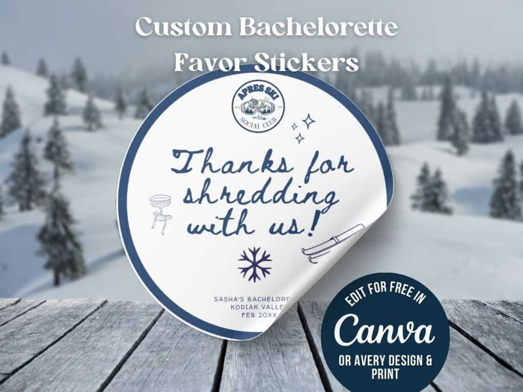 Thanks for sharing a customizable bachelorette party sticker for apres ski theme