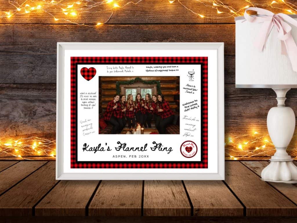 Flannel fling bachelorette photo mat