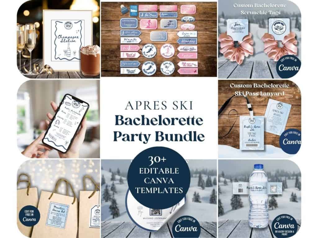 Apres ski bachelorette party decorations for bachelor party.