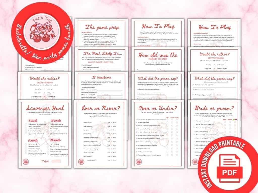 cherry on top bachelorette drinking games