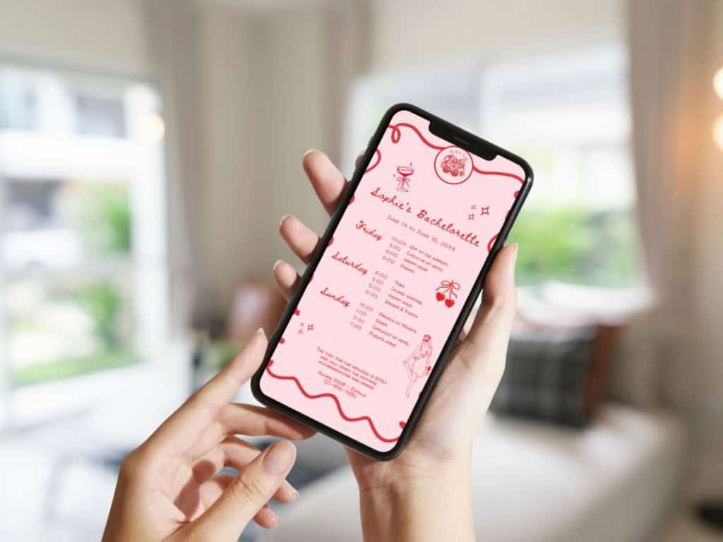 cherry on top bachelorette mobile itinerary