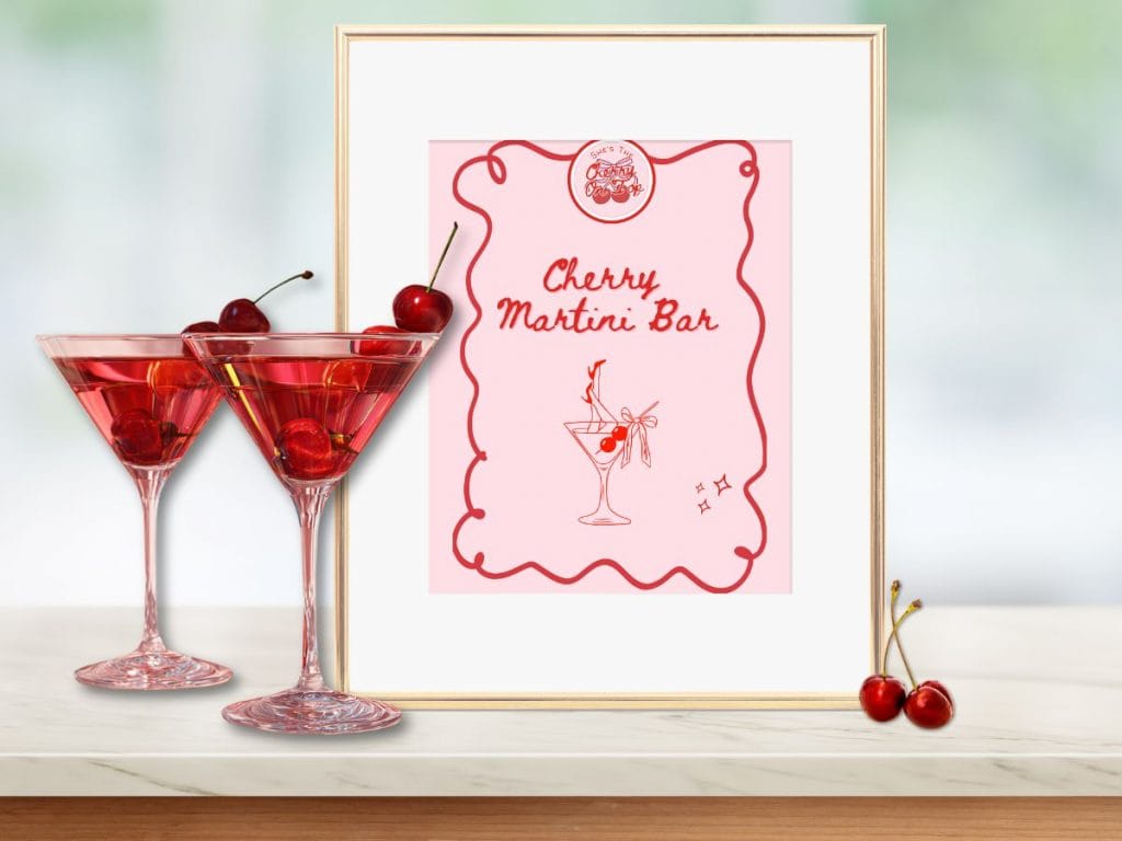 cherry on top bachelorette table sign