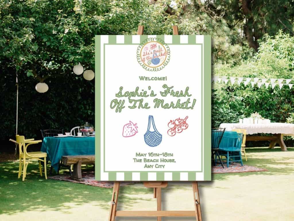 Shes off the market welcome sign