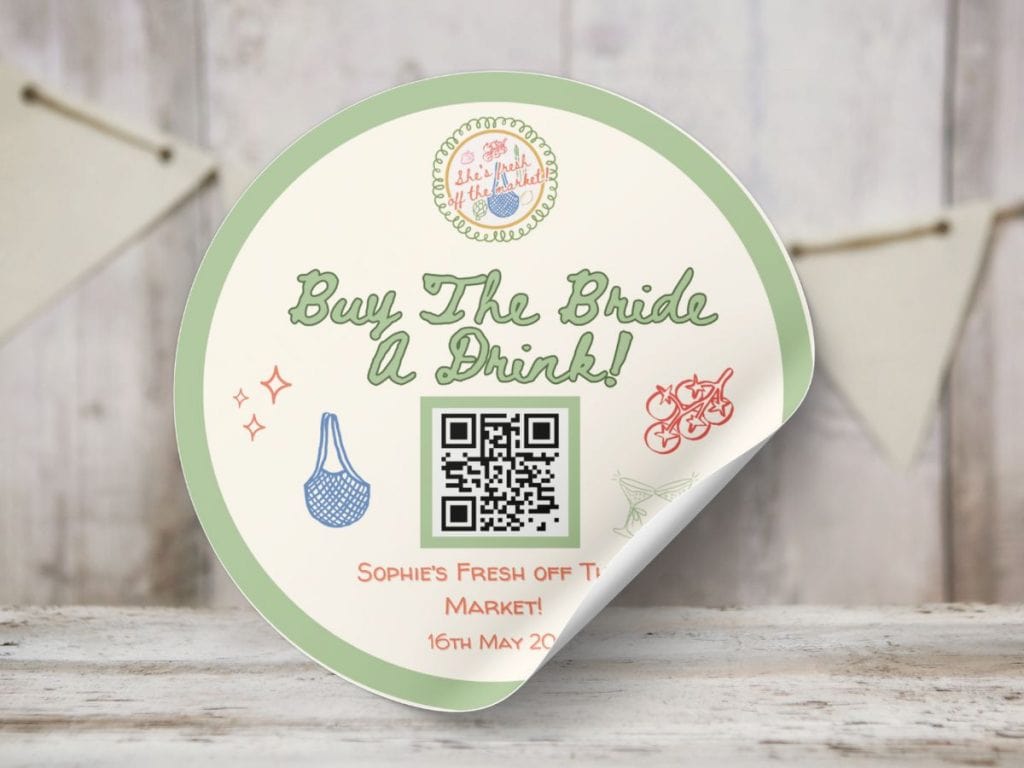 buy the bride a drink sticker