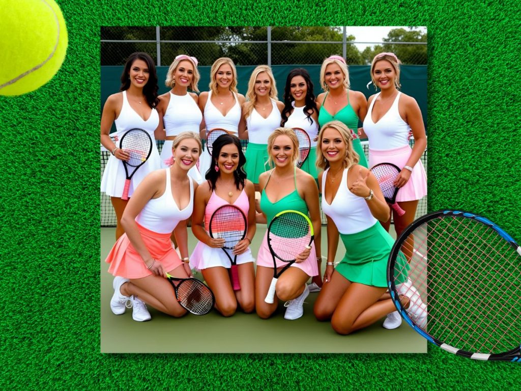 preppy tennis bachelorette party