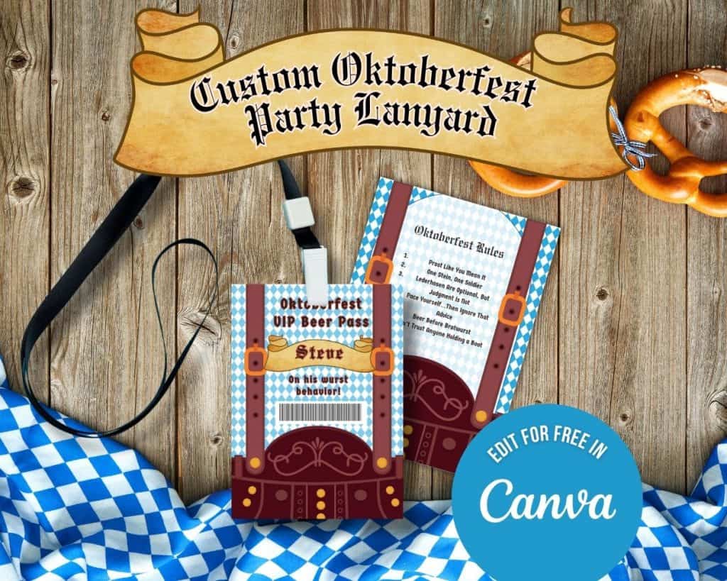 oktoberfest party lanyard