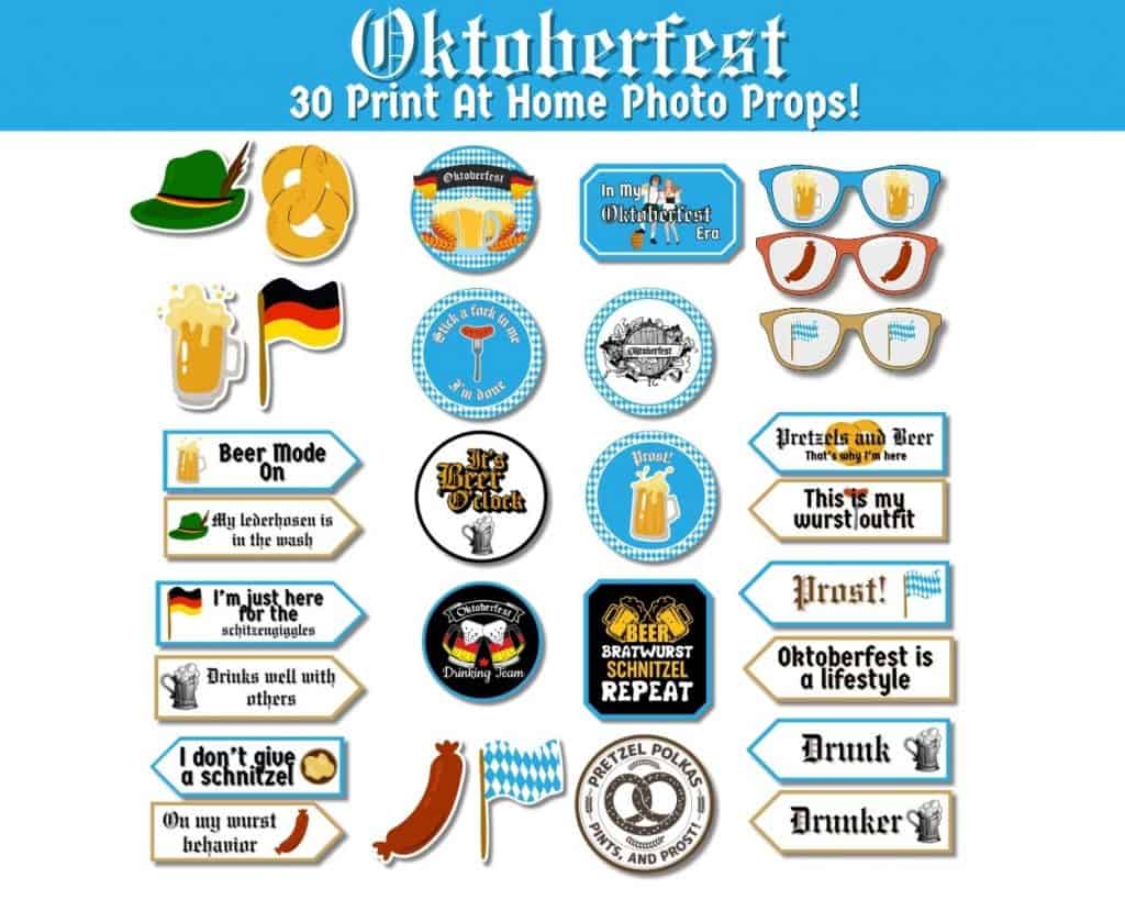 oktoberfest party photo props