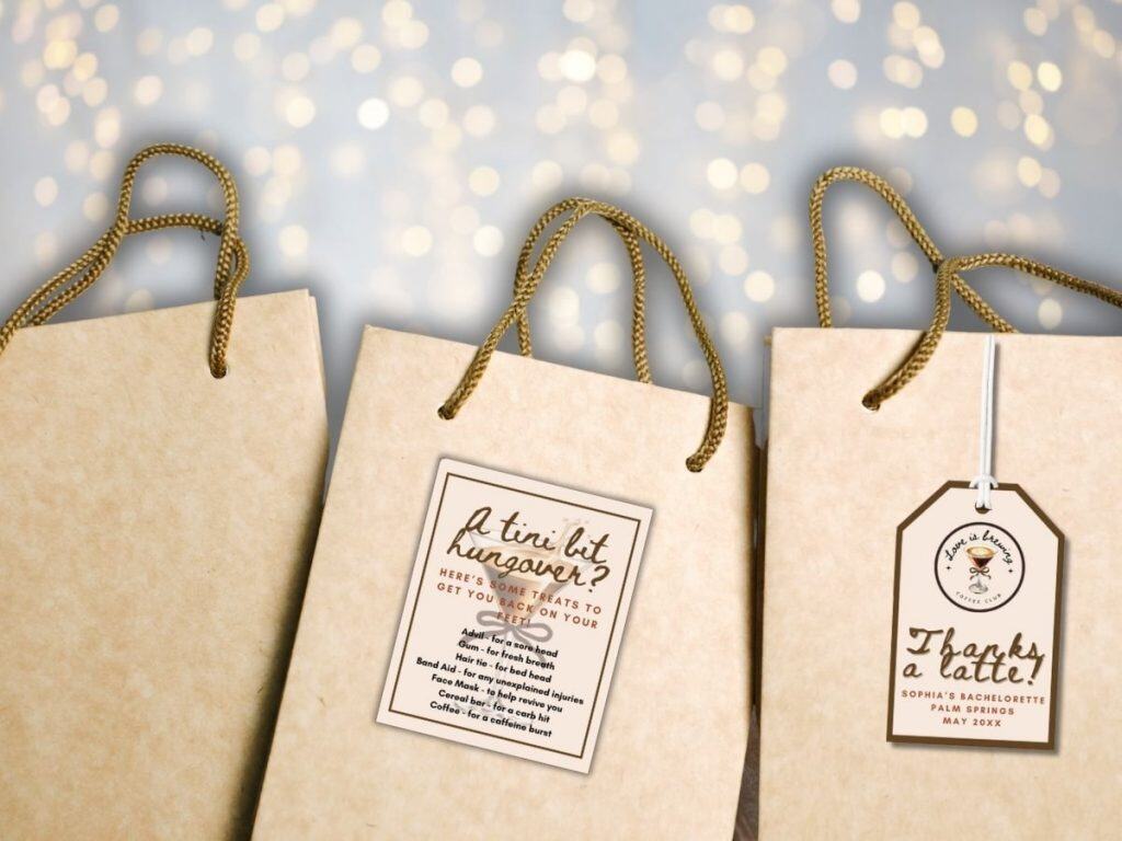 love is brewing bachelorette gift tags