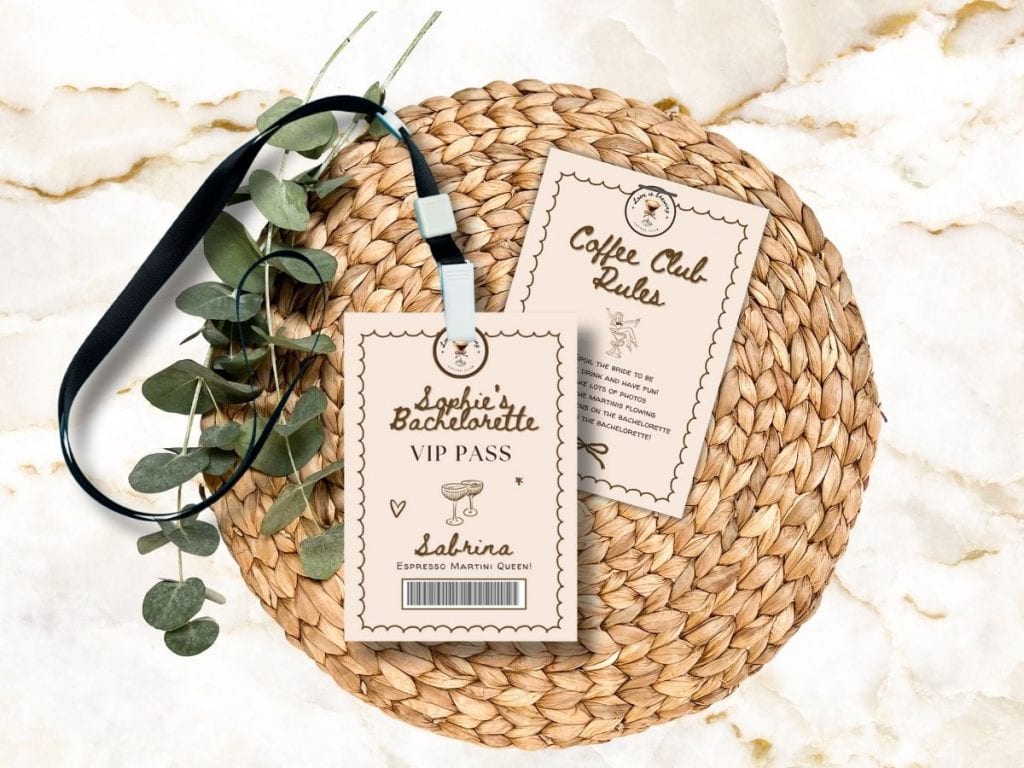 love is brewing bachelorette lanyard