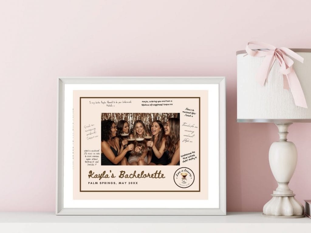 love is brewing bachelorette photo mat