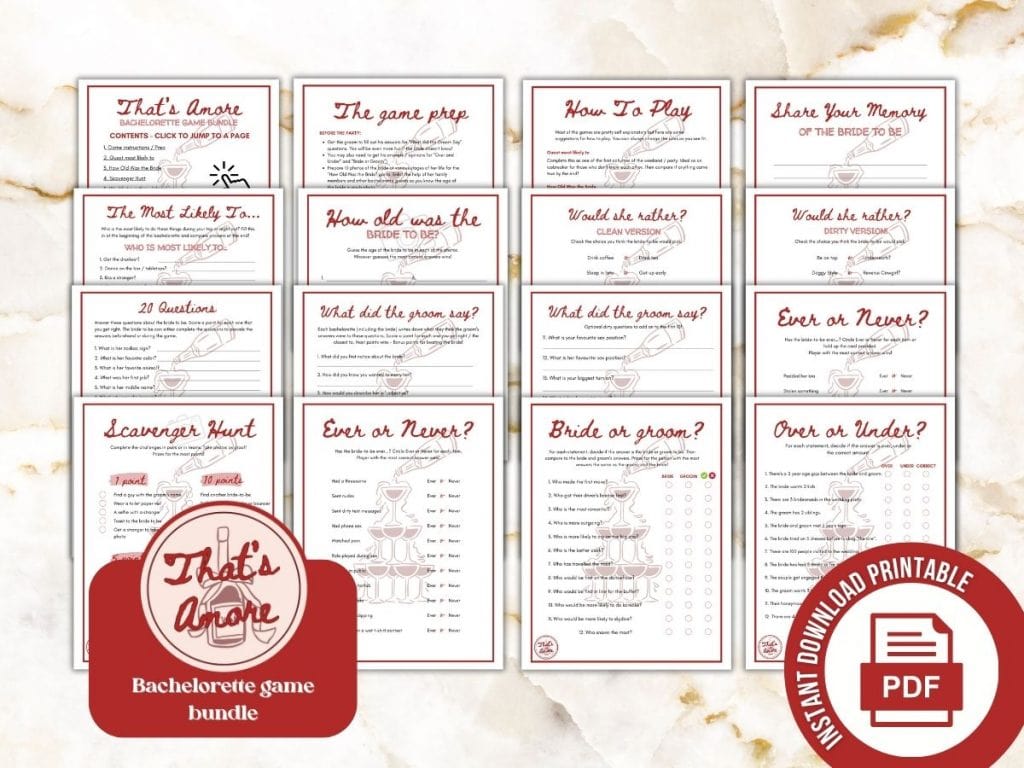 that's amore bachelorette drinking games