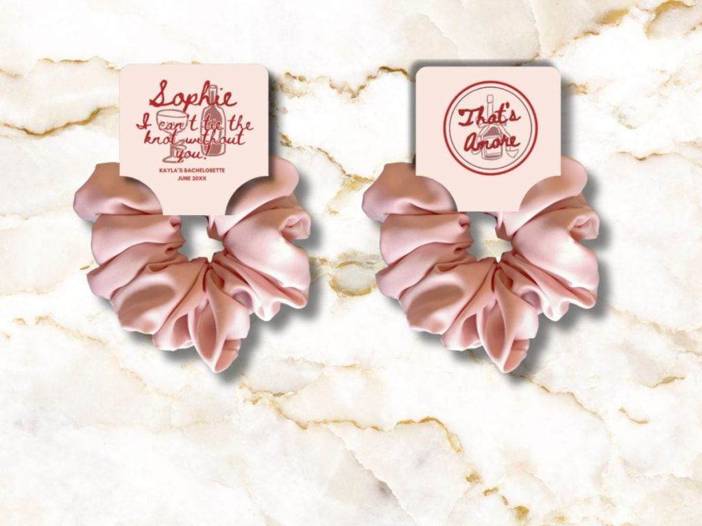 that's amore bachelorette scrunchie tag