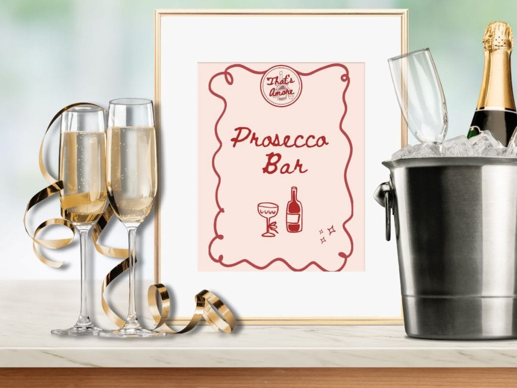 that's amore bachelorette table sign