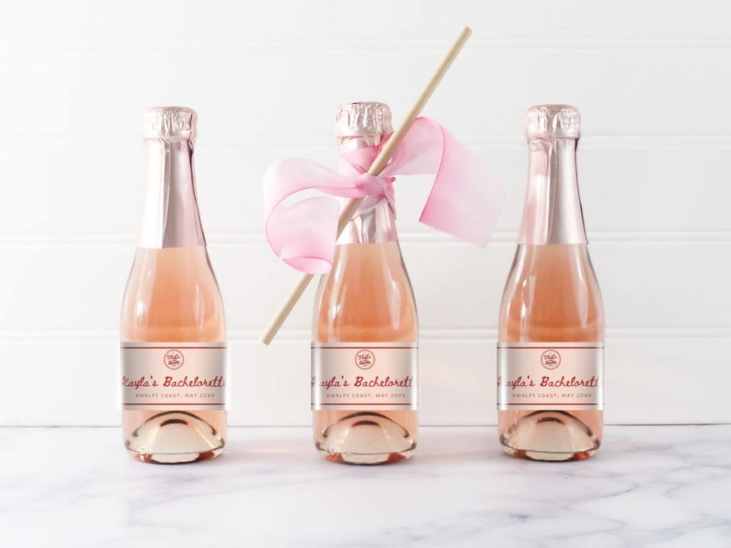 that's amore bachelorette wine bottle label