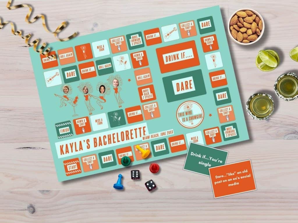 showgirl bachelorette board game