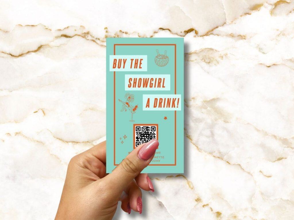 showgirl bachelorette buy the bride a drink