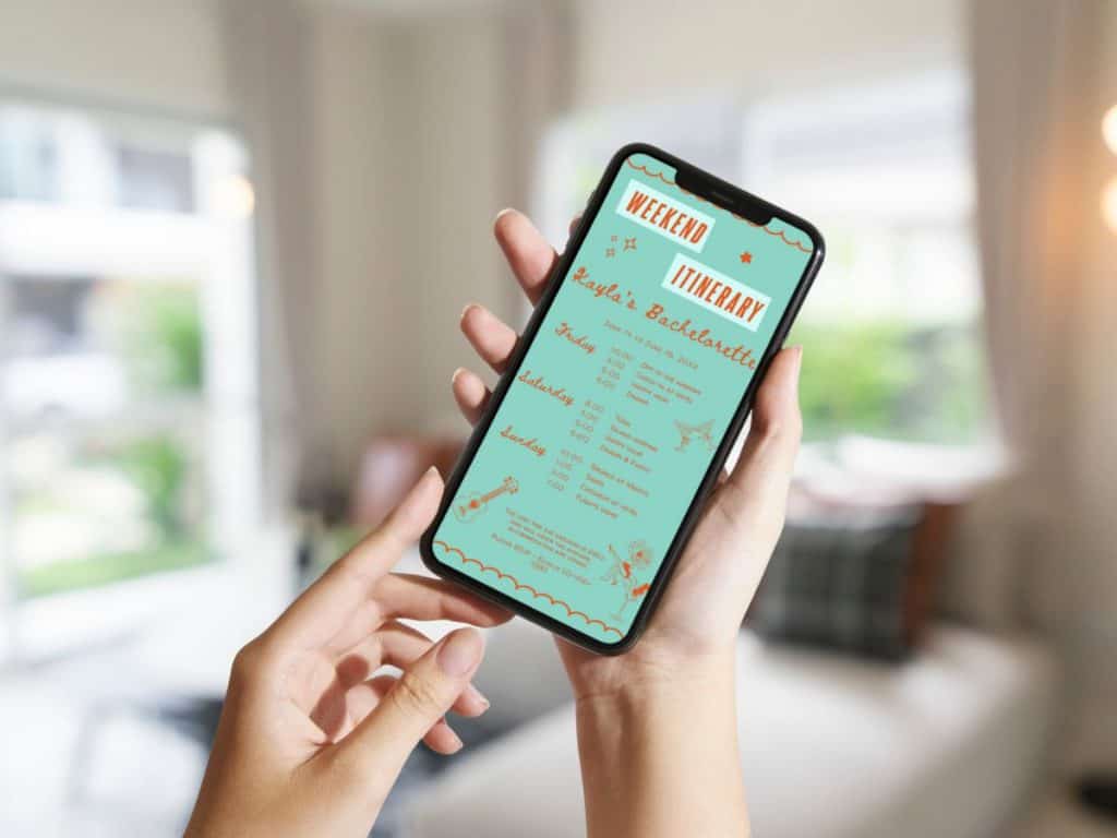 showgirl bachelorette mobile itinerary