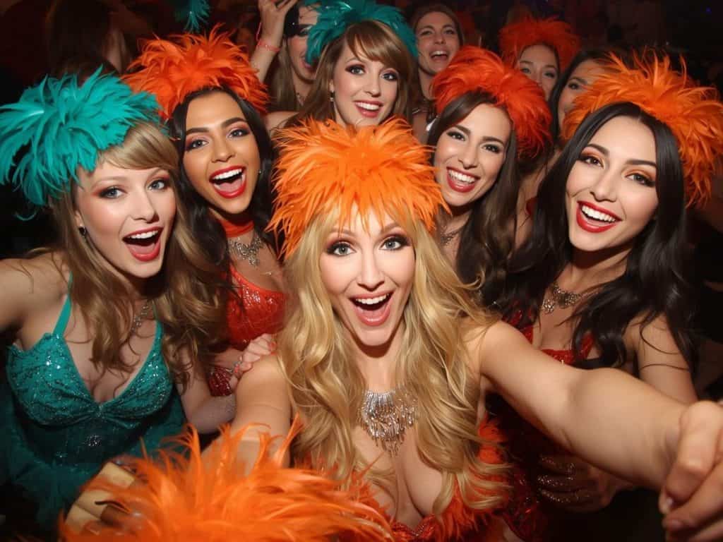 This wife is a showgirl hen party